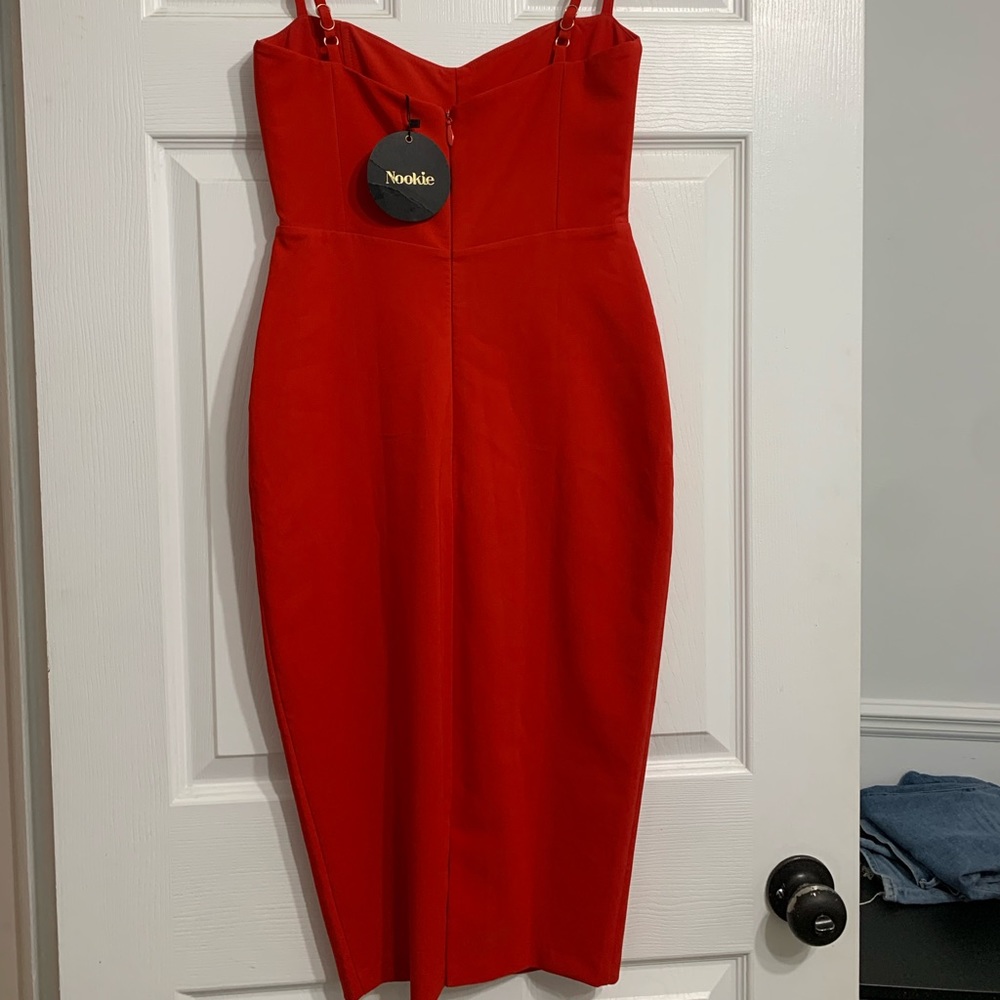 NWT. Allure Midi Dress. Nookie. Cherry Red. Size small. Perfect condition.